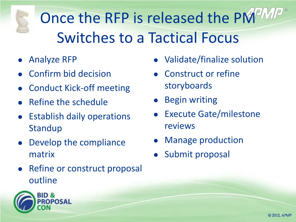 once the rfp is released the pm switches