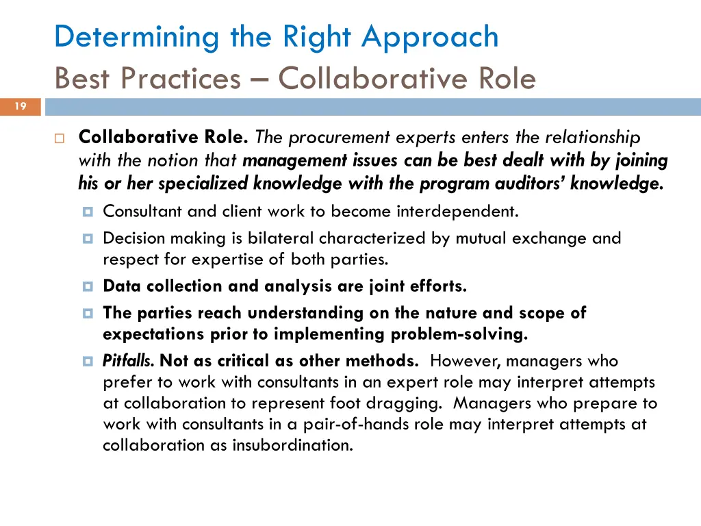 determining the right approach best practices 5