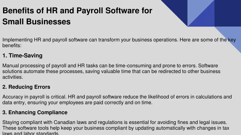 benefits of hr and payroll software for small