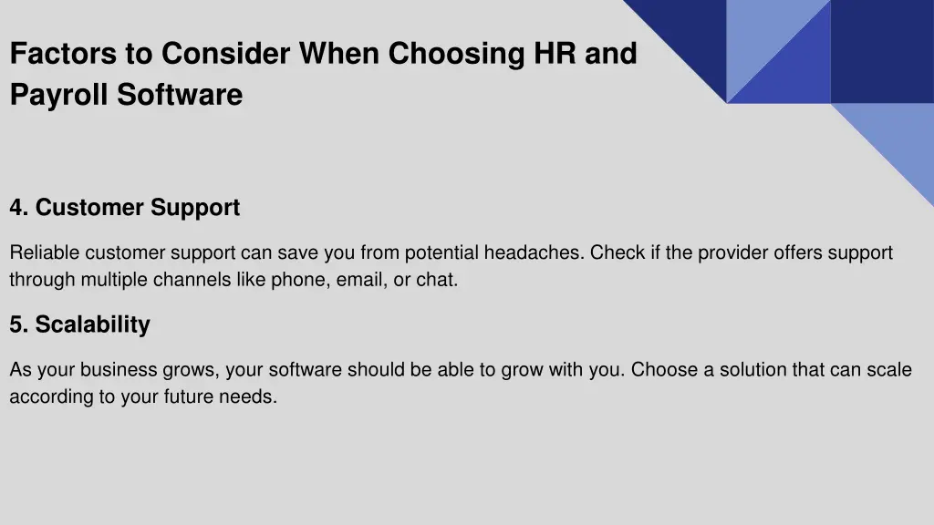 factors to consider when choosing hr and payroll 1