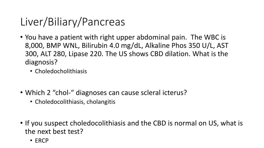 liver biliary pancreas