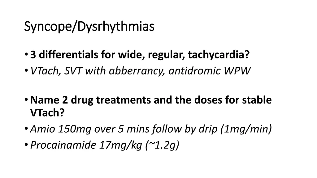 syncope dysrhythmias syncope dysrhythmias 1