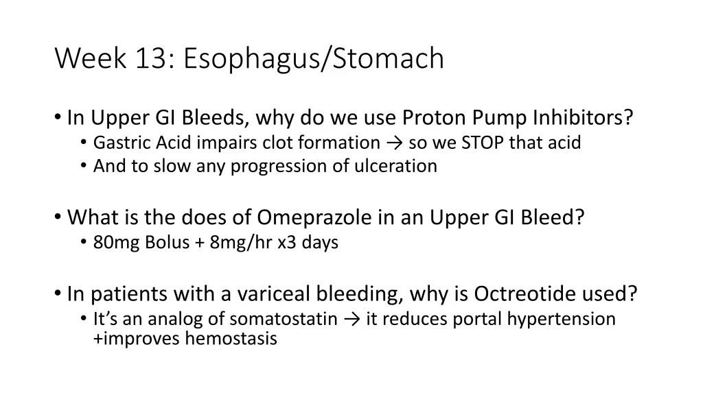 week 13 esophagus stomach