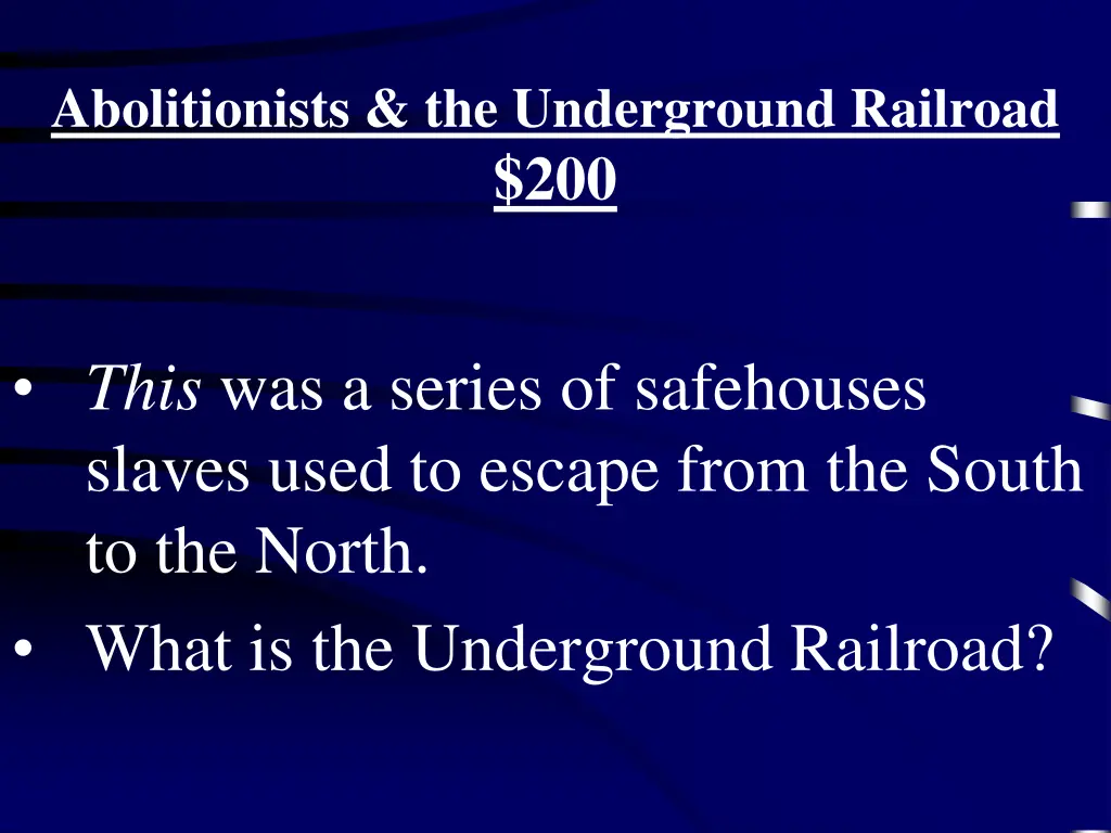 abolitionists the underground railroad 200