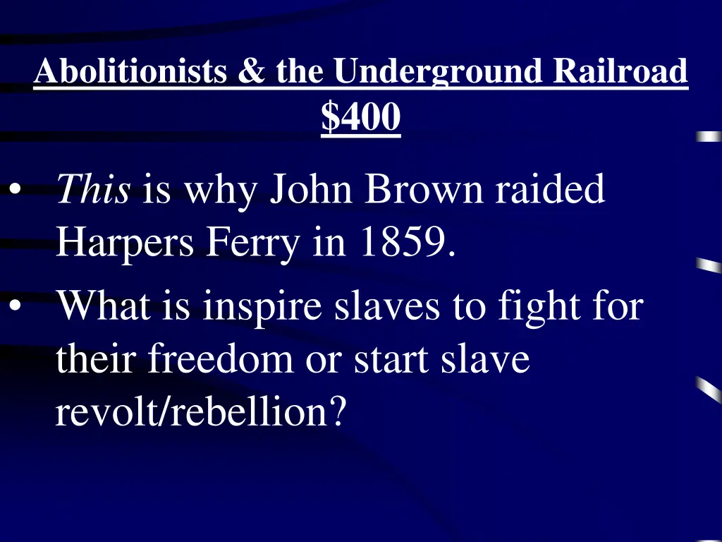 abolitionists the underground railroad 400