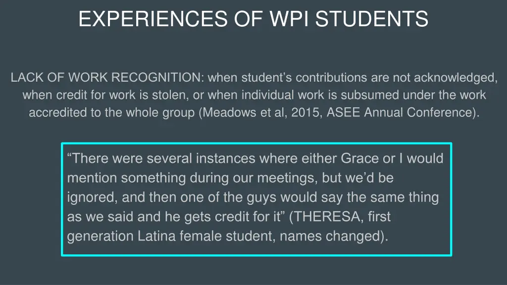 experiences of wpi students 2