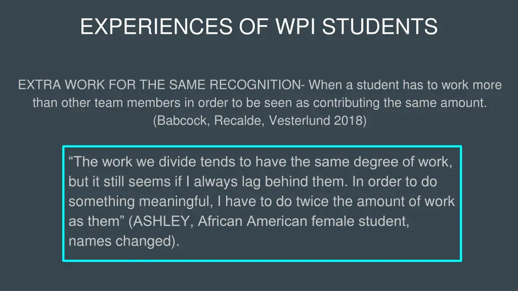 experiences of wpi students 3