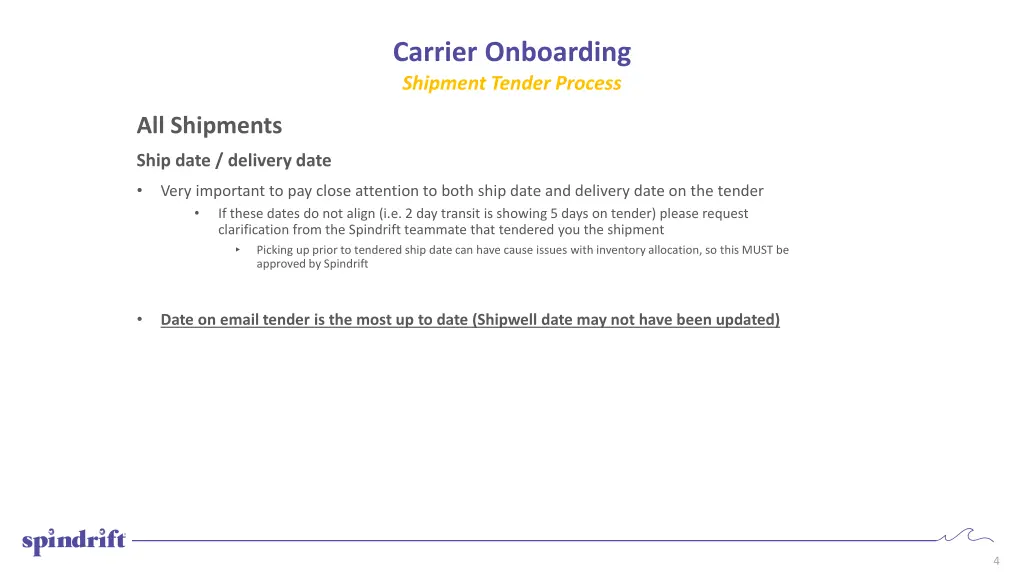 carrier onboarding shipment tender process 1