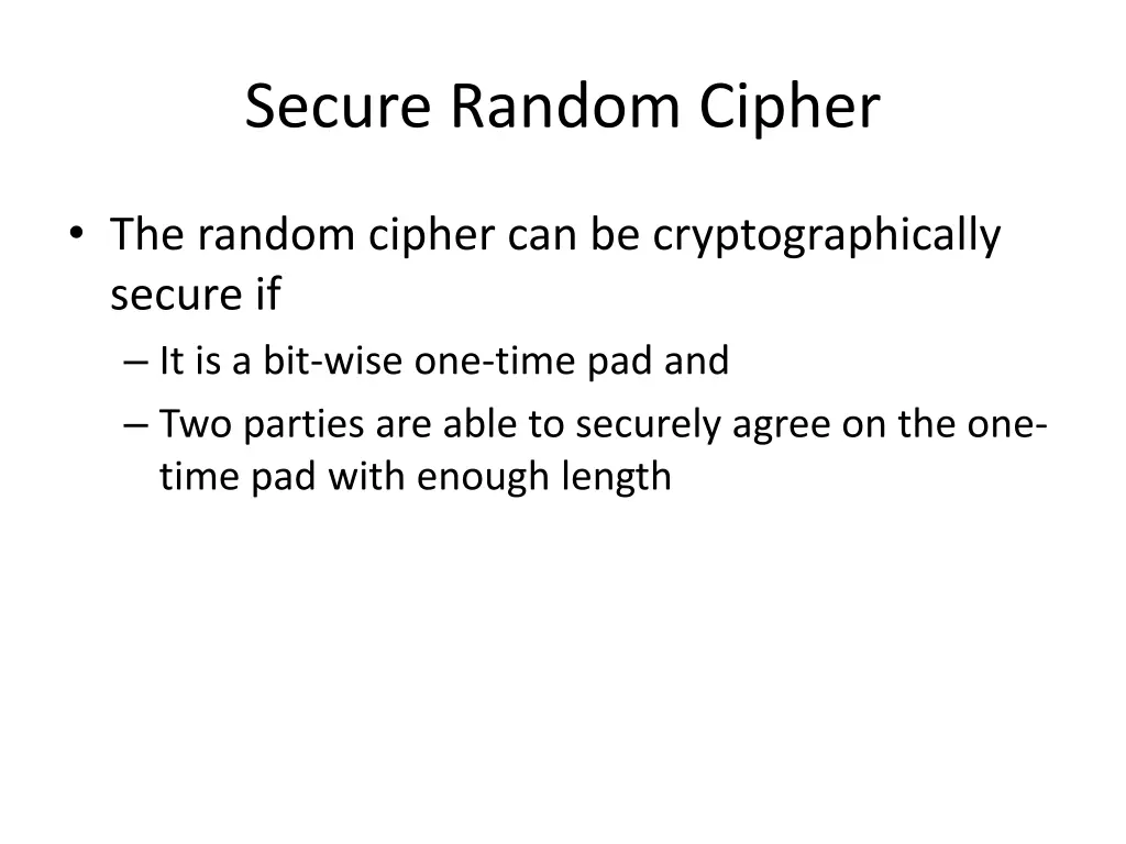 secure random cipher