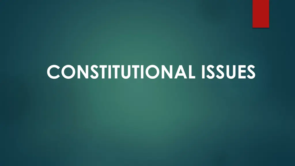 constitutional issues