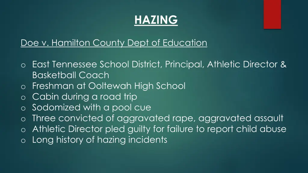 hazing