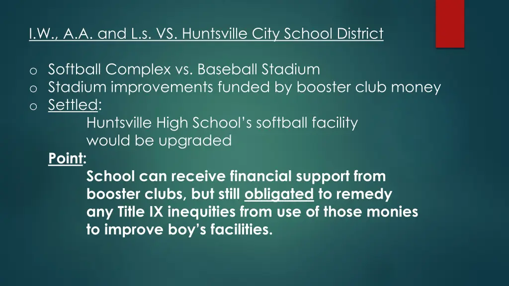 i w a a and l s vs huntsville city school district