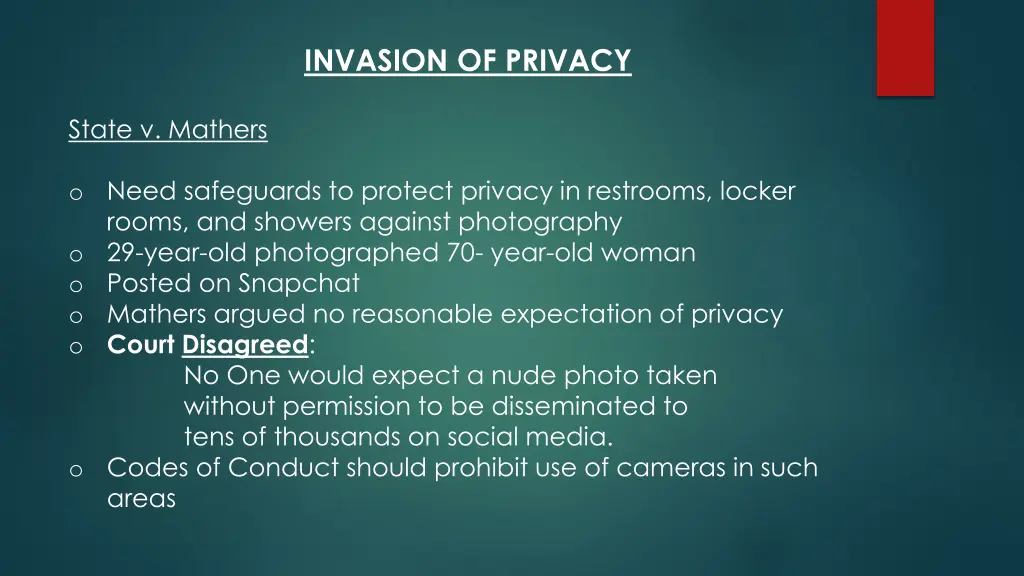 invasion of privacy