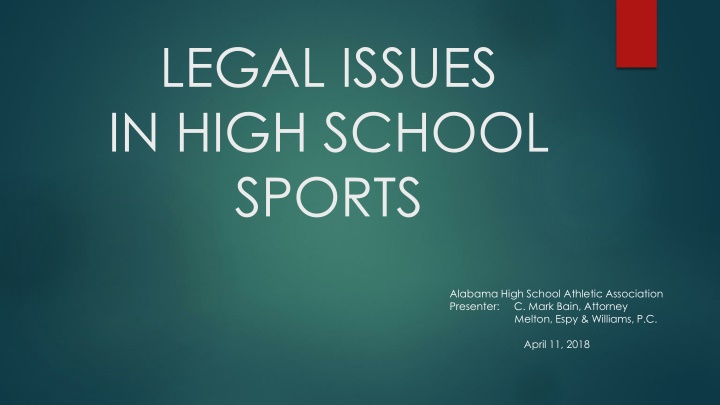 legal issues in high school sports