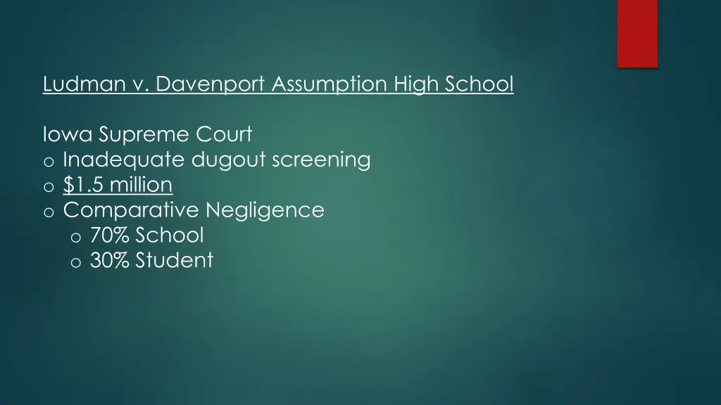 ludman v davenport assumption high school