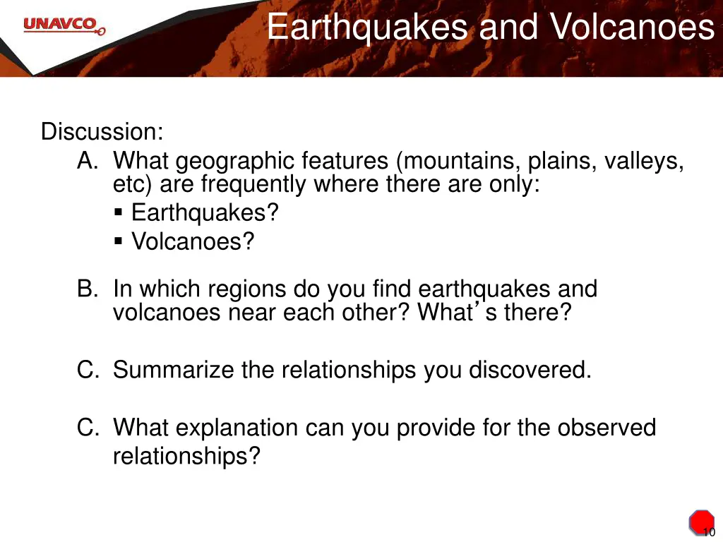 earthquakes and volcanoes