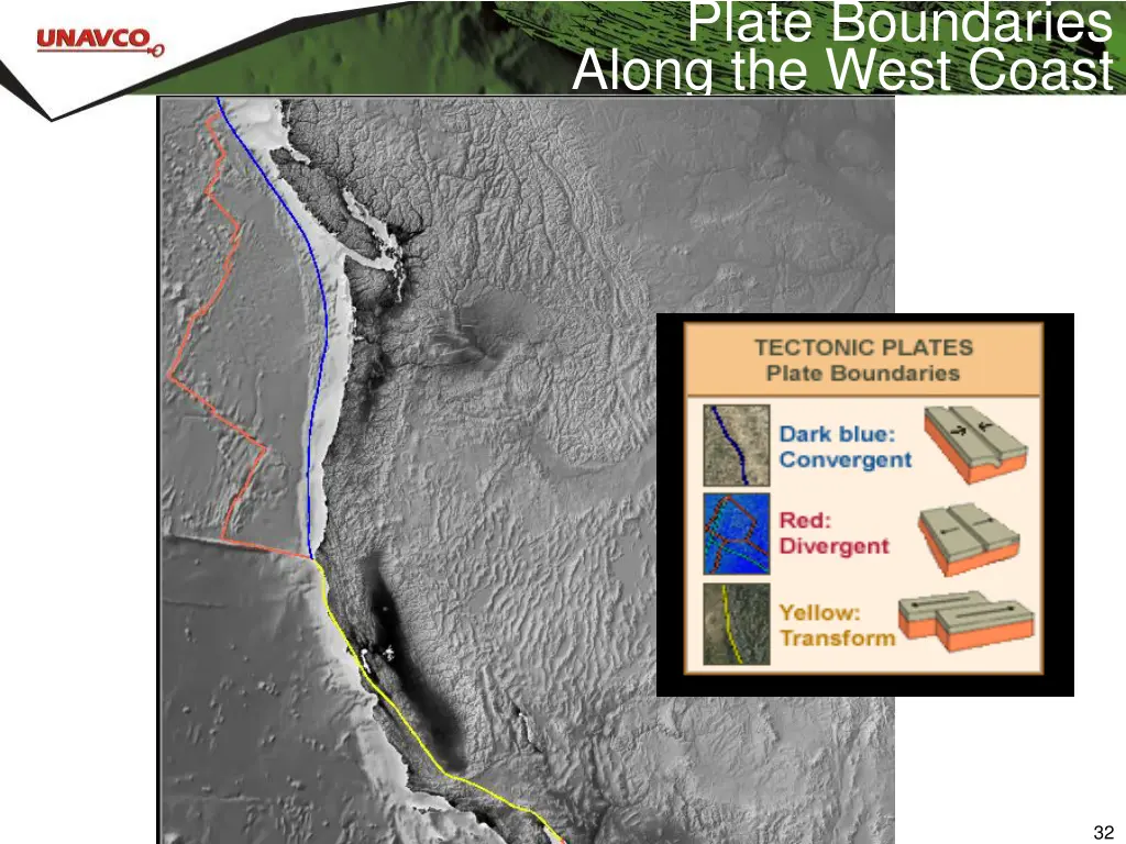 plate boundaries along the west coast