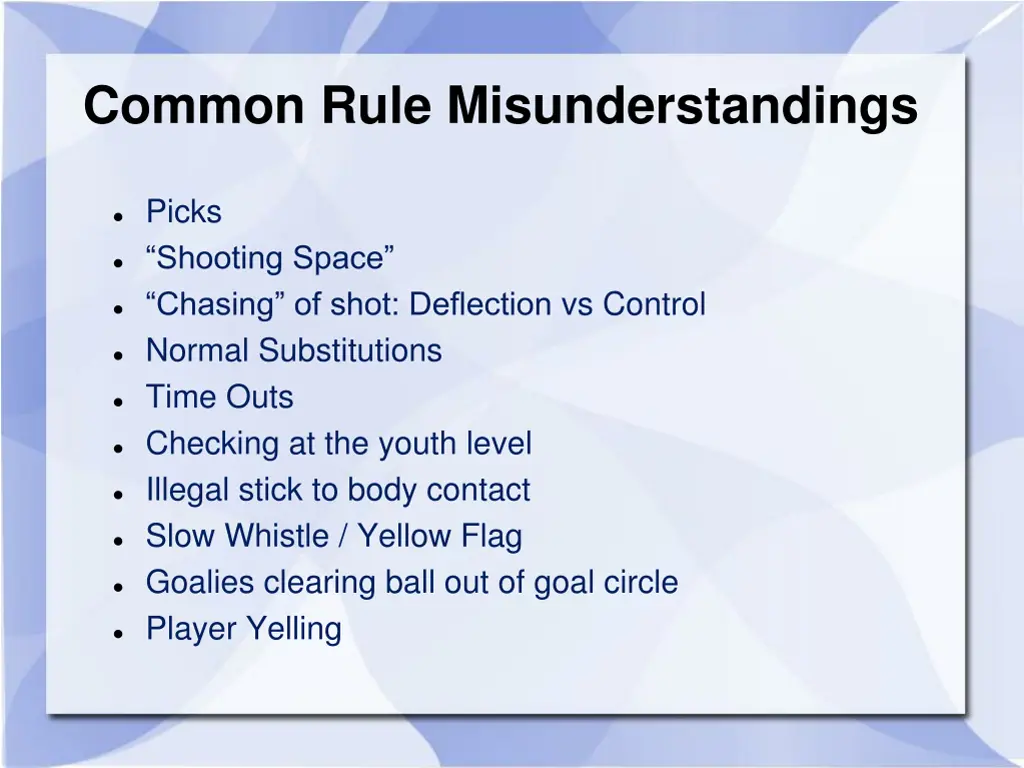 common rule misunderstandings