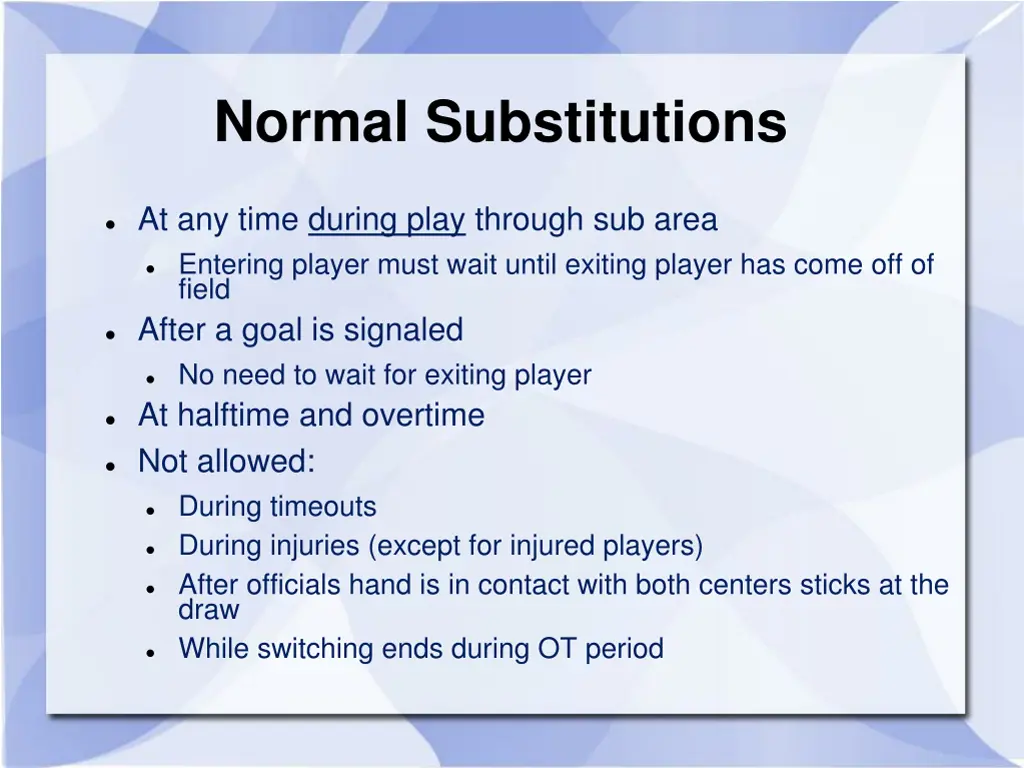 normal substitutions