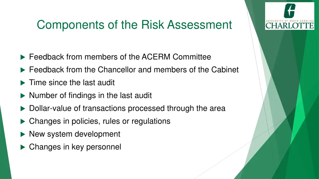 components of the risk assessment