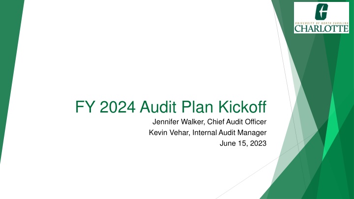 fy 2024 audit plan kickoff jennifer walker chief