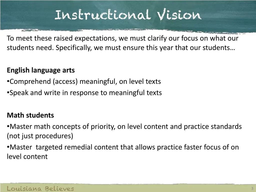 instructional vision