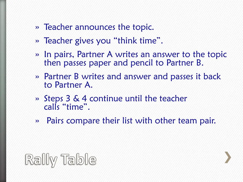 teacher announces the topic teacher gives