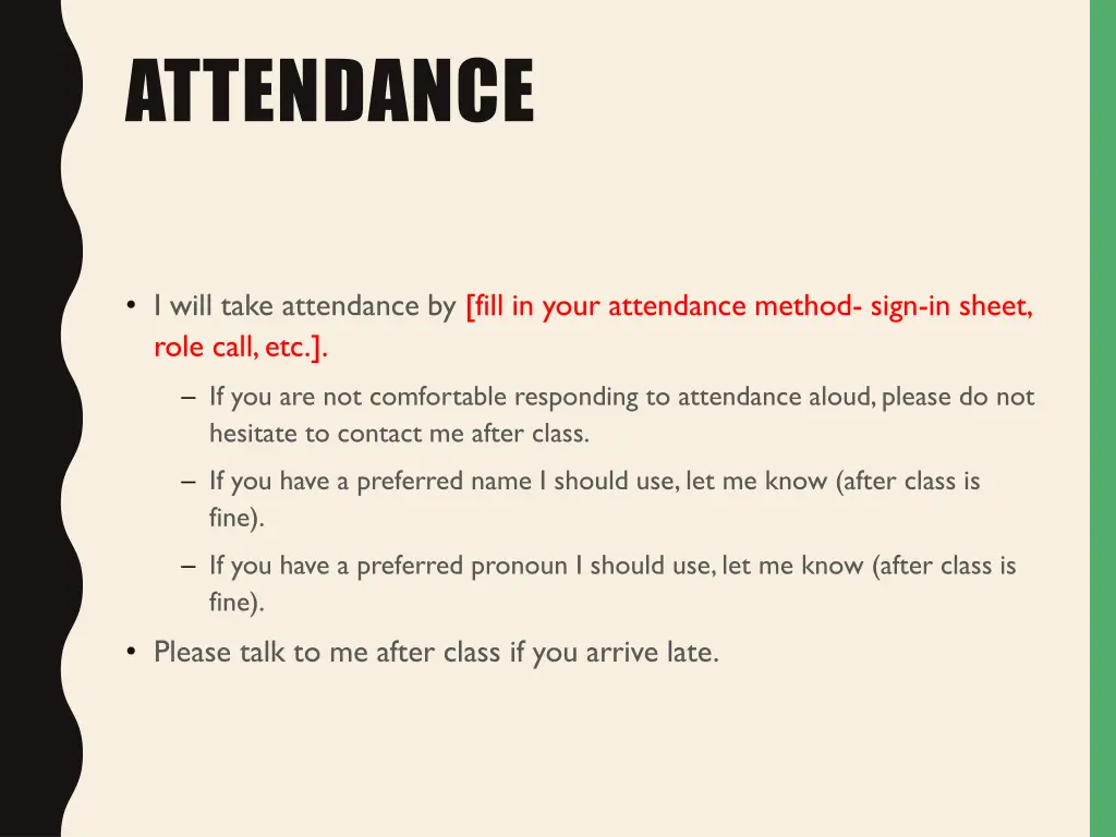 attendance