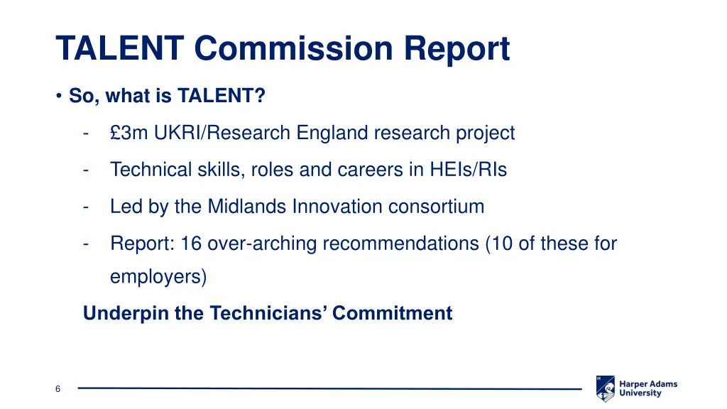 talent commission report