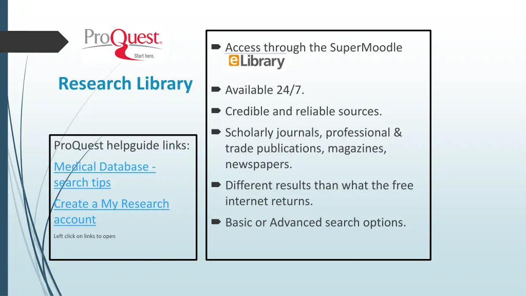 access through the supermoodle