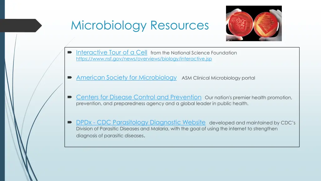 microbiology resources