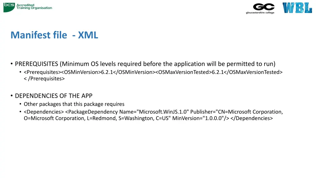 manifest file xml 1