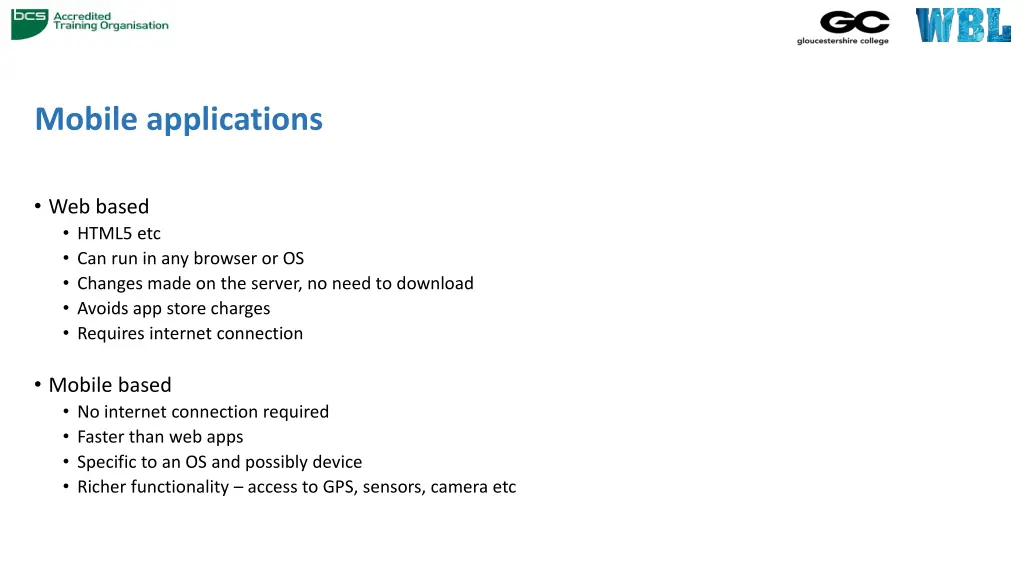 mobile applications