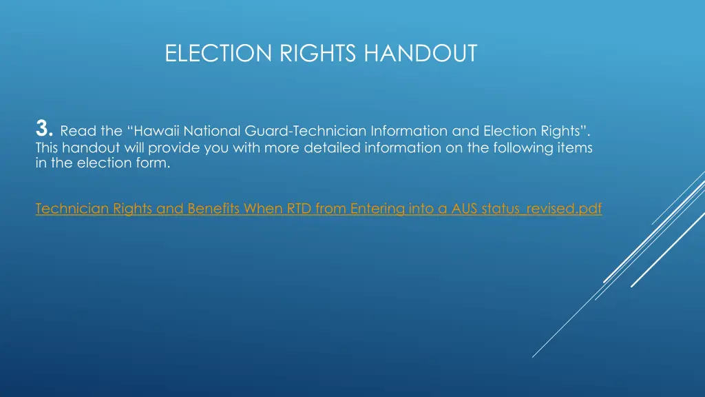 election rights handout