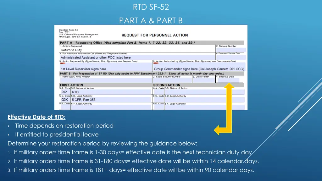 rtd sf 52 part a part b