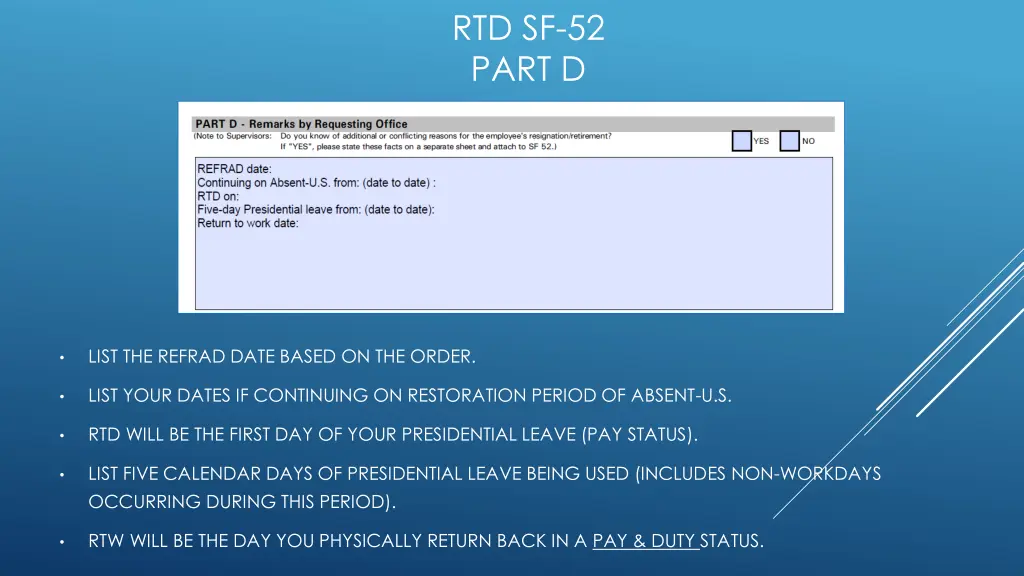 rtd sf 52 part d