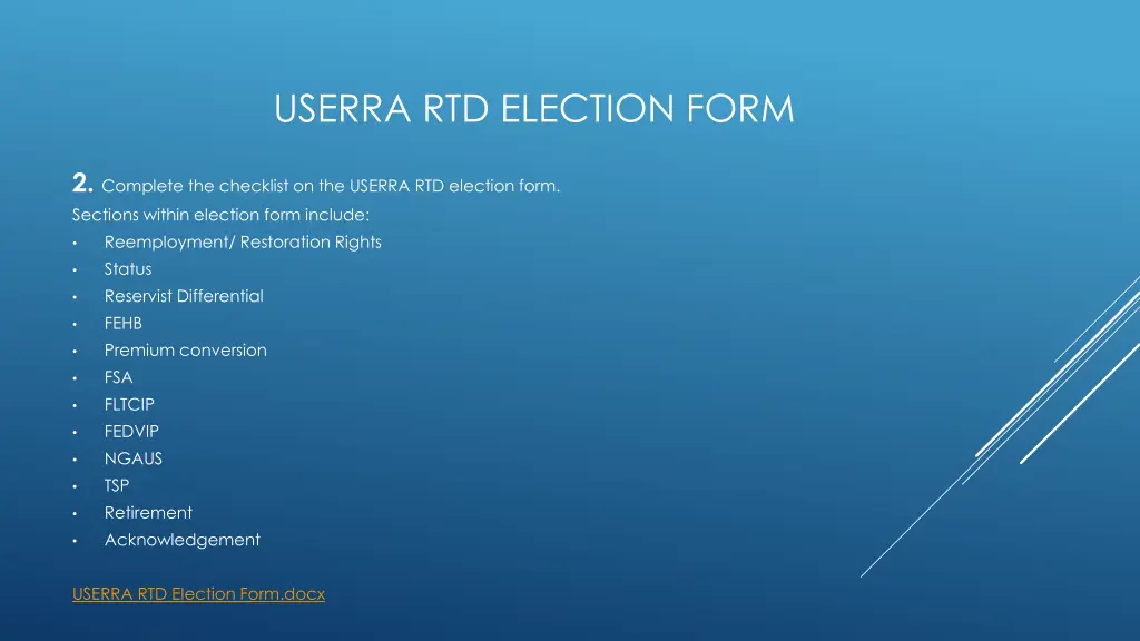 userra rtd election form