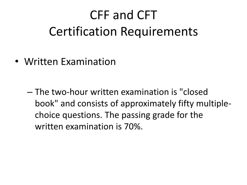 cff and cft