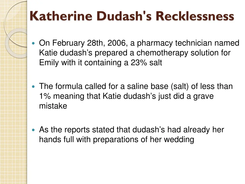 katherine dudash s recklessness