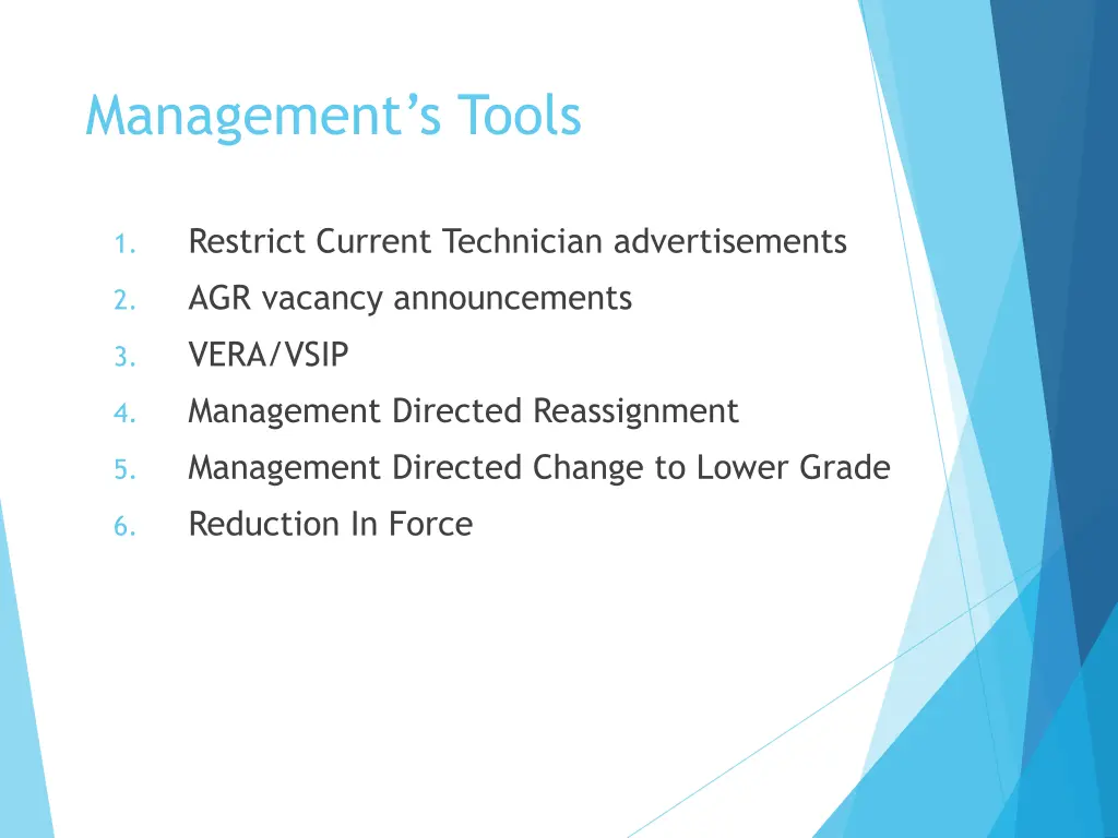 management s tools