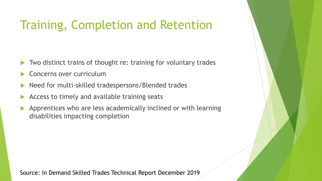 training completion and retention