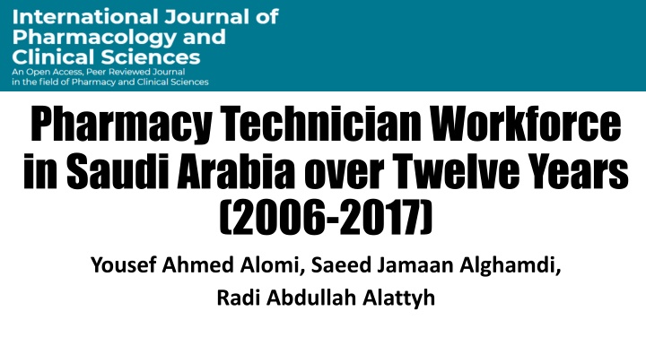 pharmacy technician workforce in saudi arabia