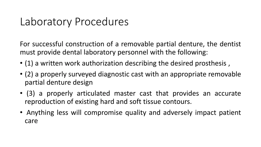 laboratory procedures