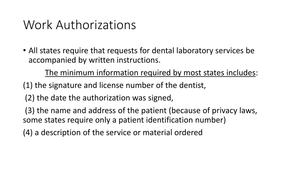 work authorizations