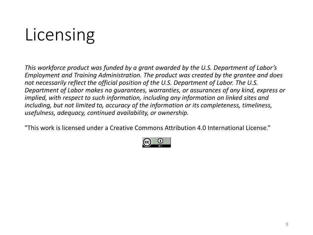 licensing