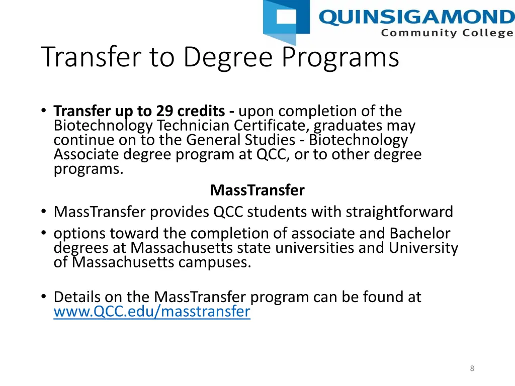 transfer to degree programs