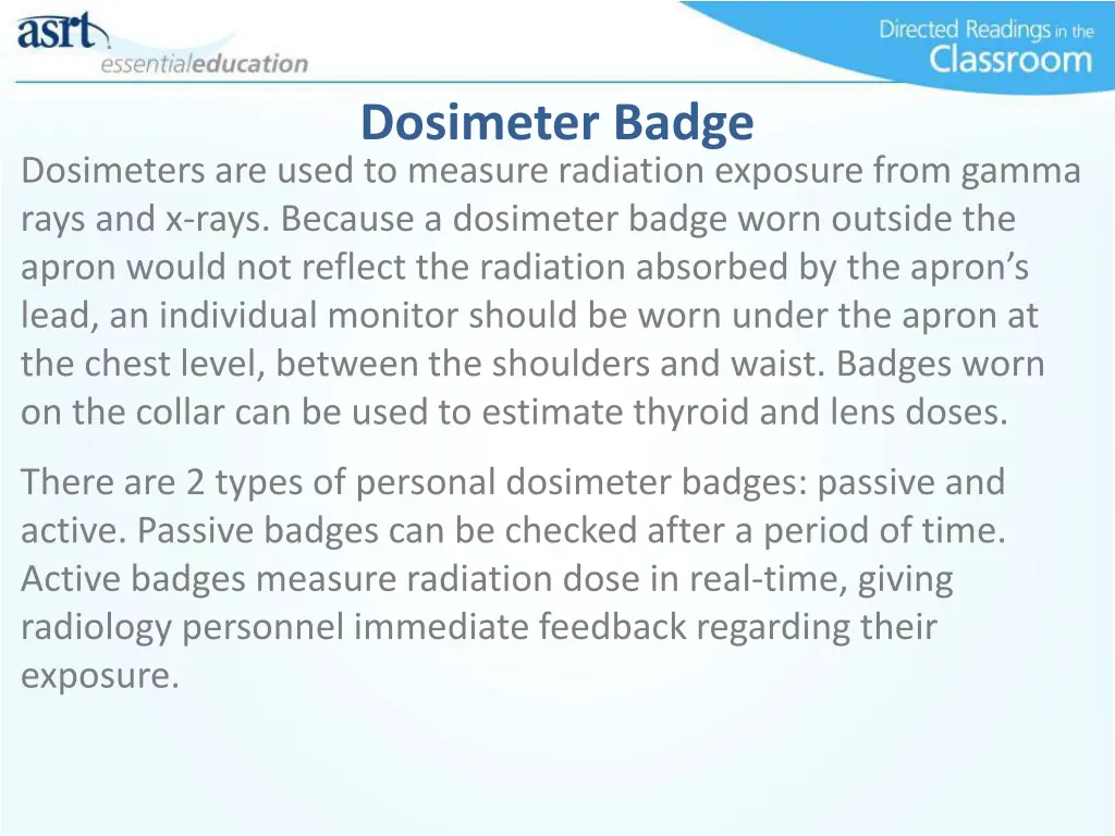 dosimeter badge