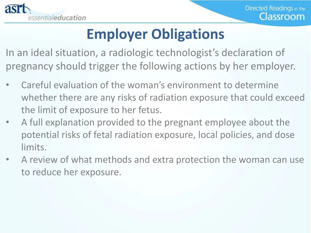 employer obligations