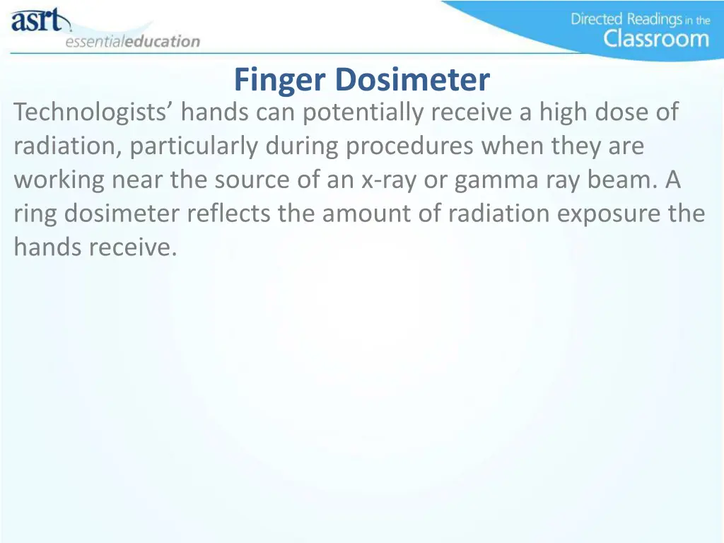 finger dosimeter