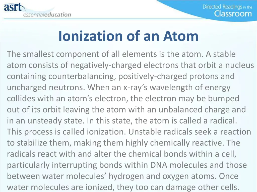 ionization of an atom